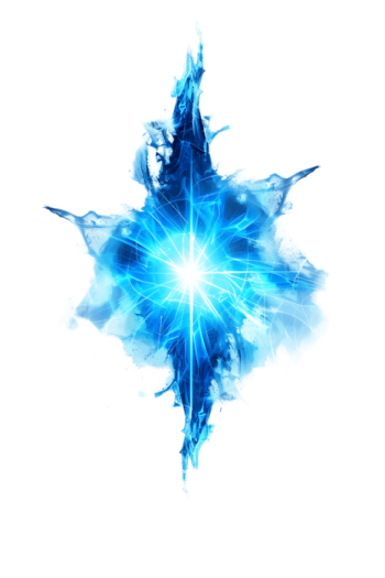a blue star in the middle of a white background