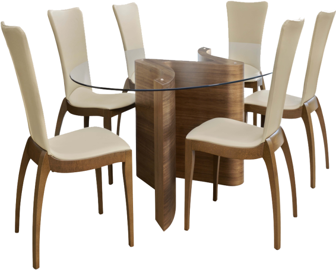 round glass dining table