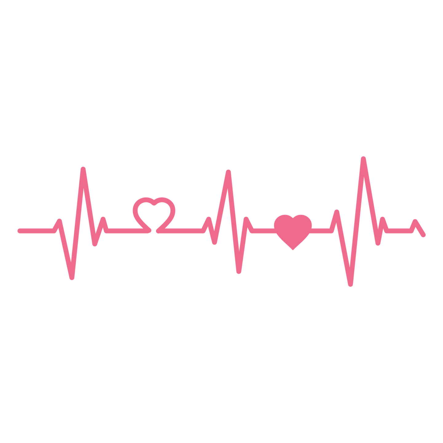a heartbeat with a heart in the middle