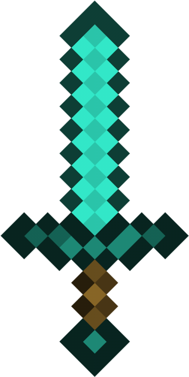 an image of a sword in pixel style