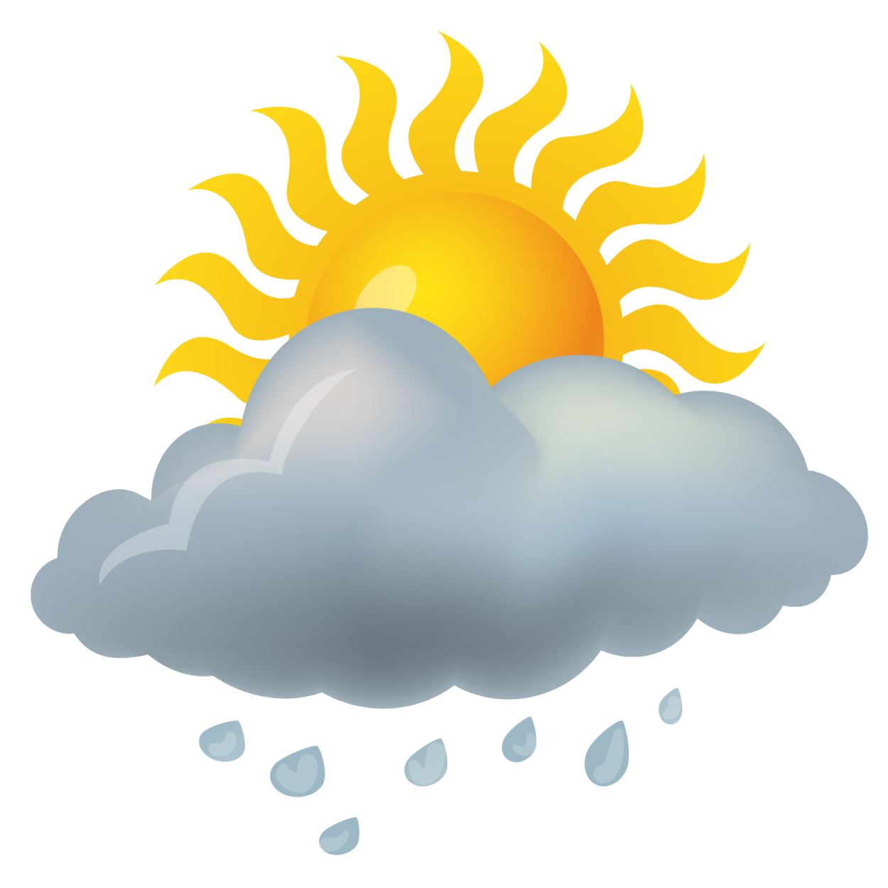 a cloud with a sun in the middle