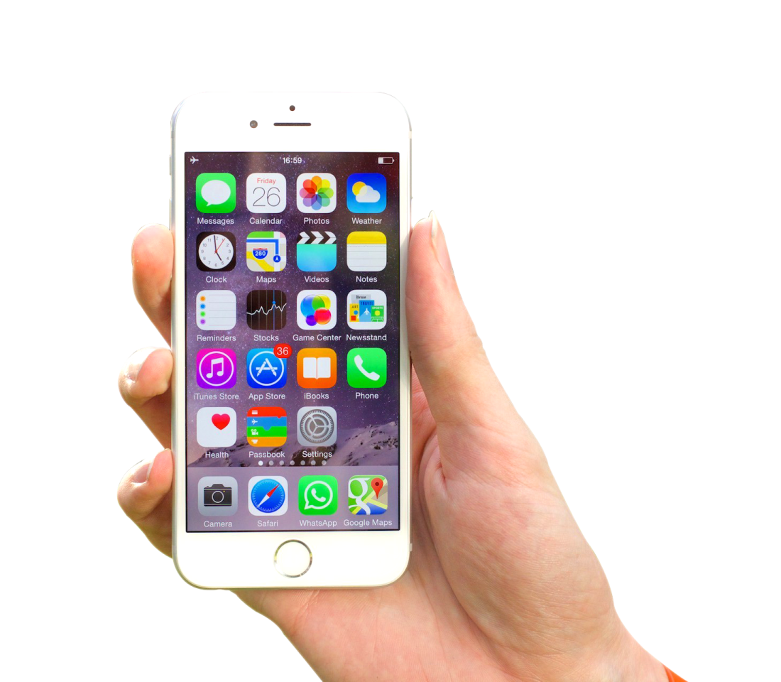 a person holding an iphone in their hand