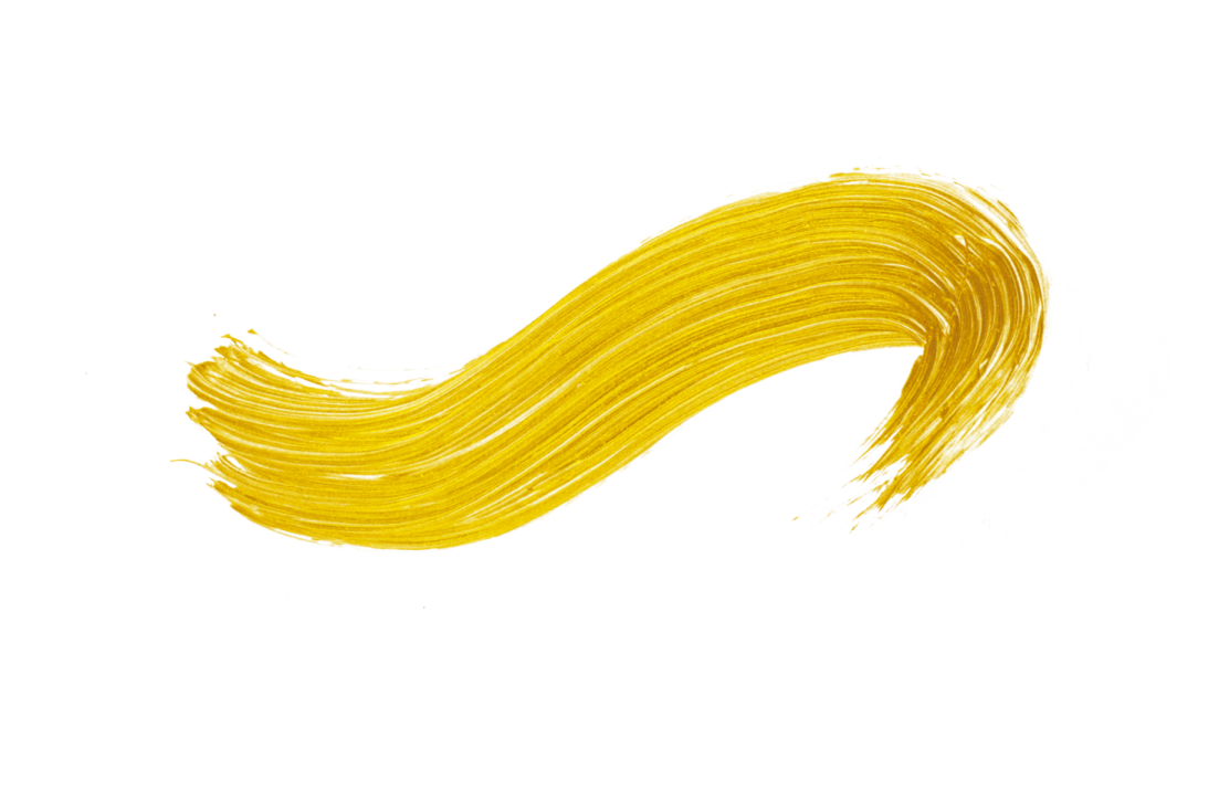 a drawing of yellow hair on a white background