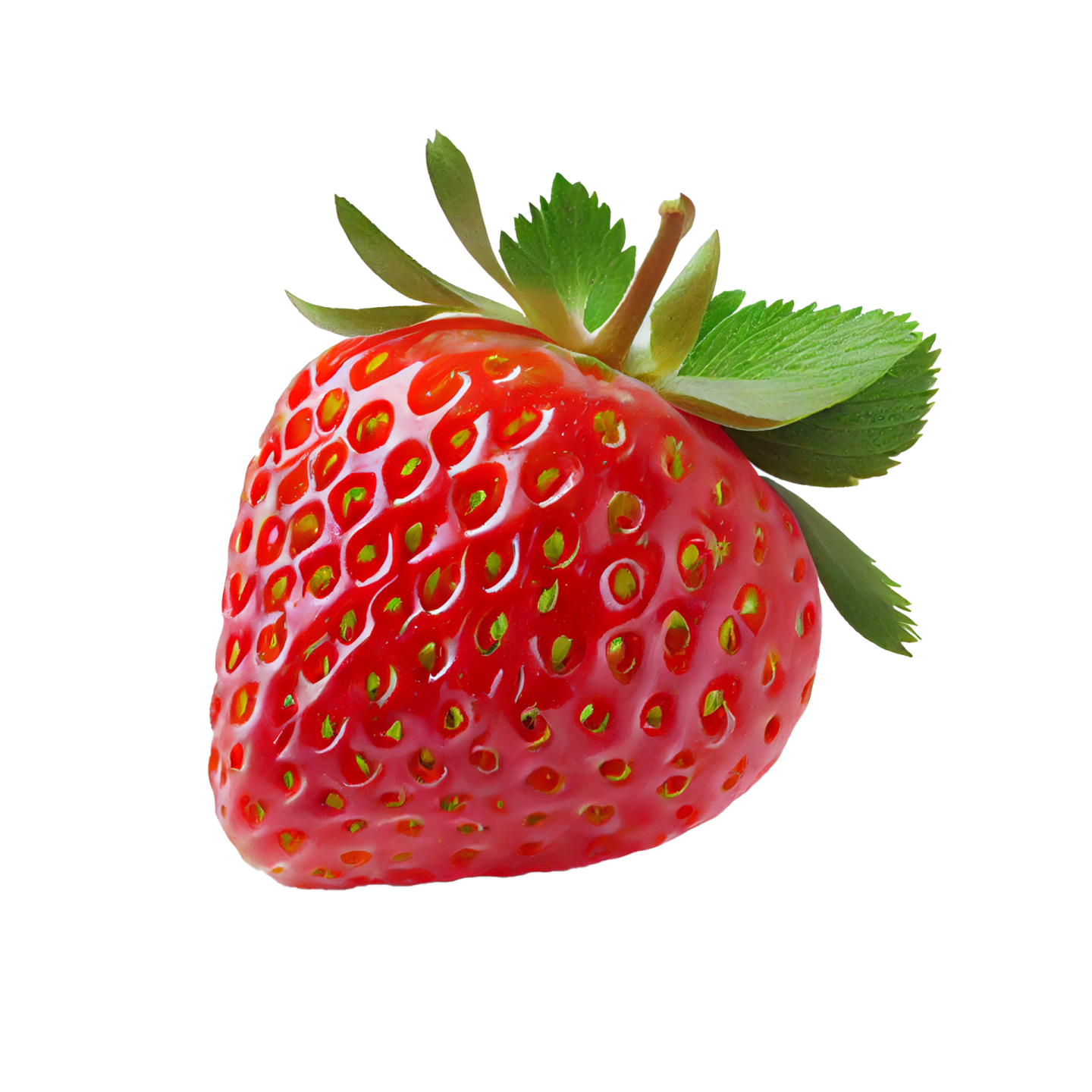 a strawberry on a white background