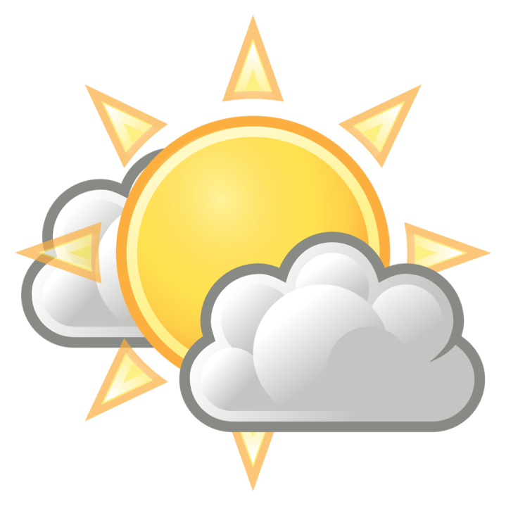 a sun and clouds clipart