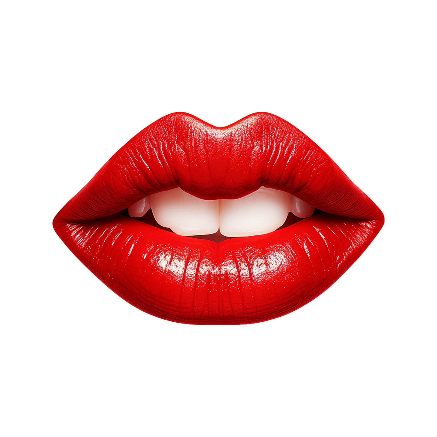 a woman's mouth with red lipstick