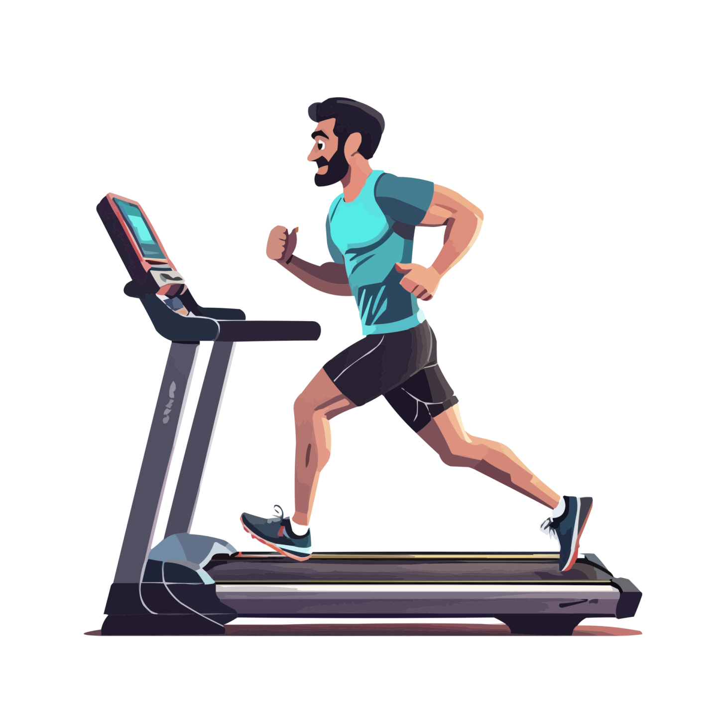 a man running on a treadmill