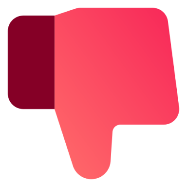 a red and pink speech icon