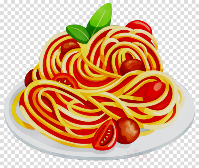 a plate of spaghetti with tomato and basil