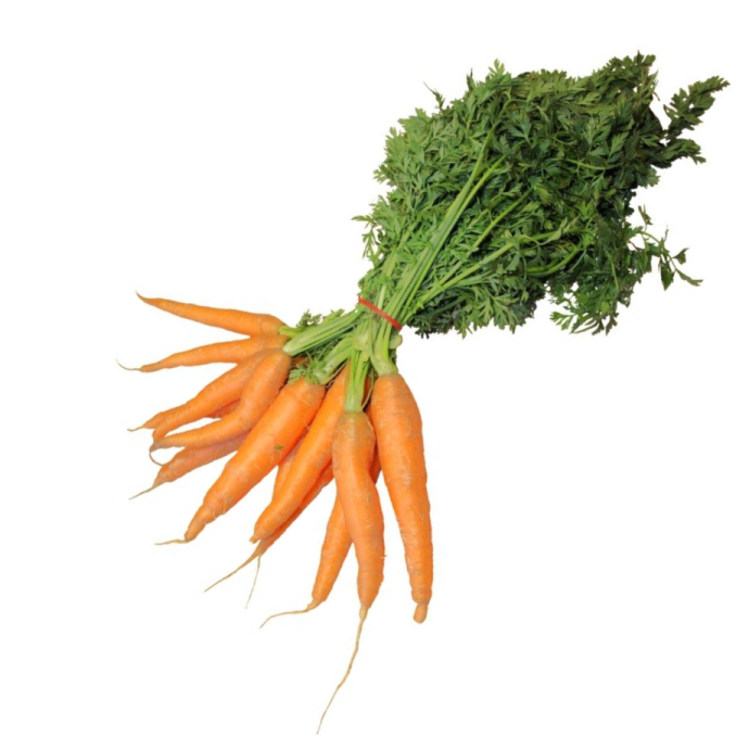 a bunch of carrots on a white background