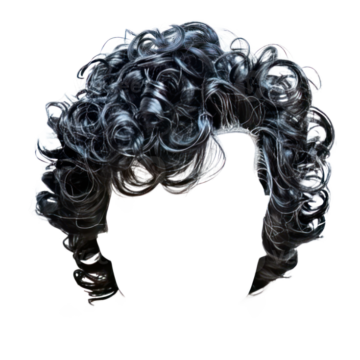 a woman's hair in black and white