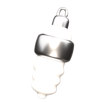 a light bulb on a white background