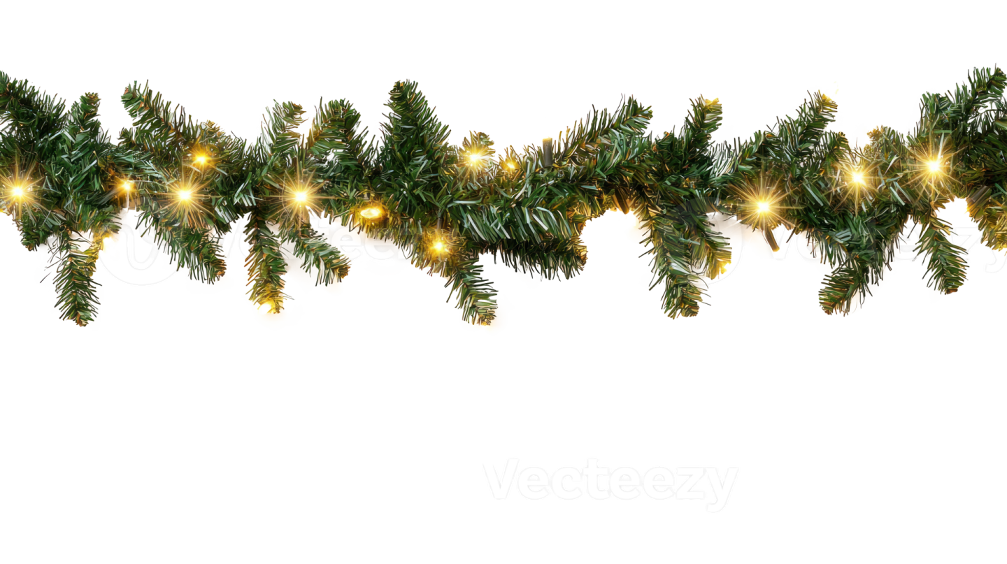 a christmas garland with lights on it