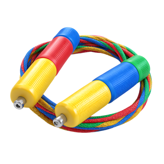 an image of a colorful skipping rope