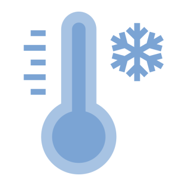 a thermometer with snow on it