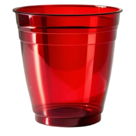 a red plastic cup