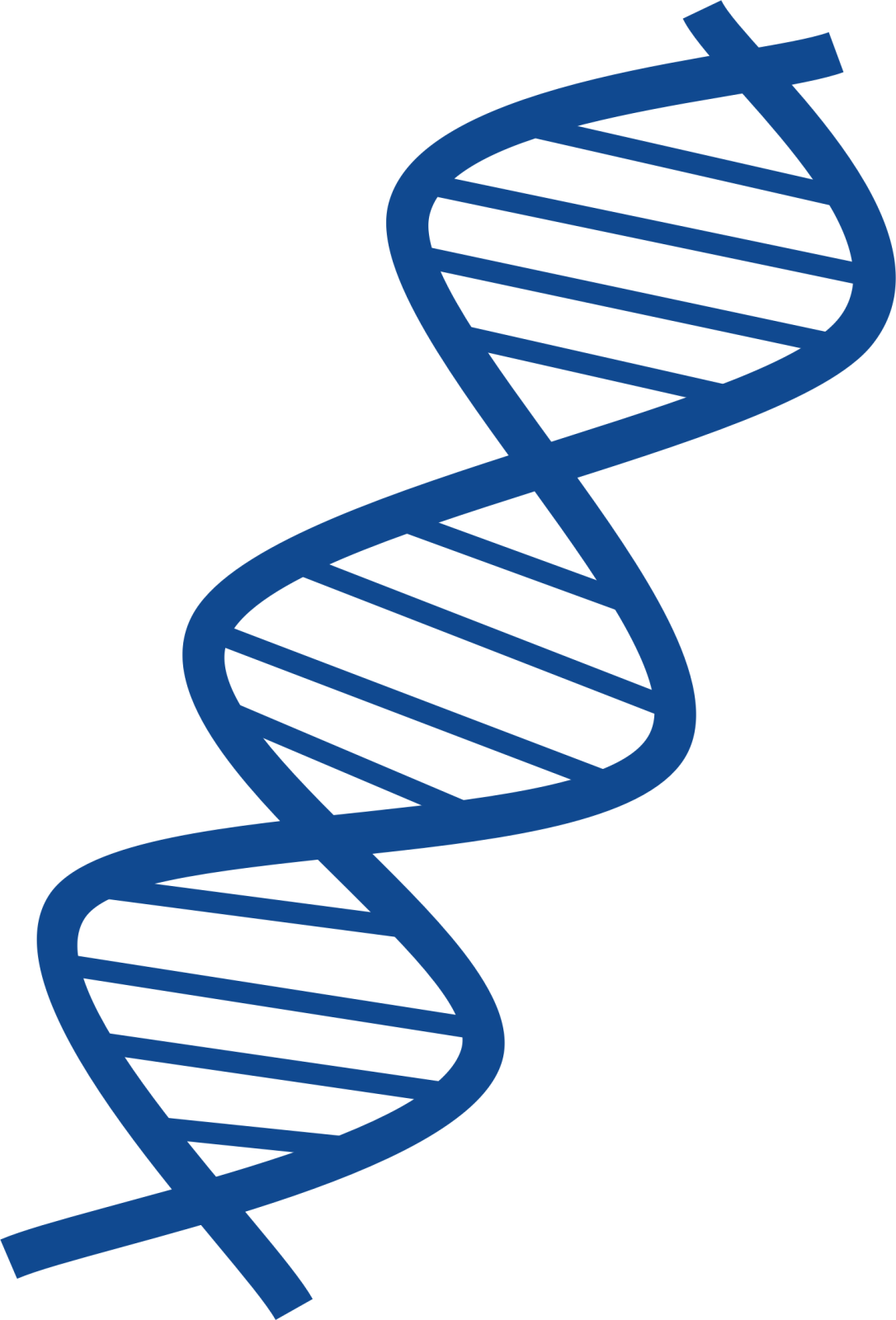 a blue and white dna symbol