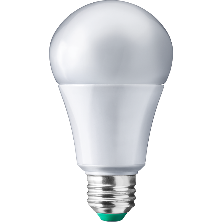 a light bulb on a white background