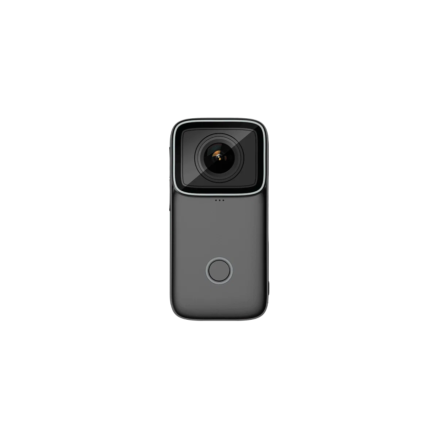 a black camera on a white background