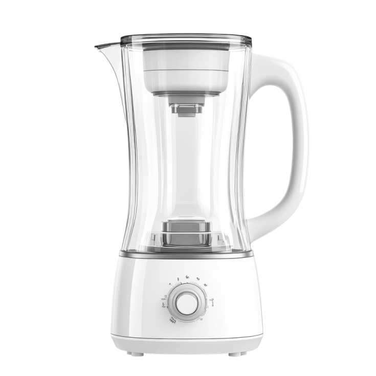 a white blender sitting on top of a table