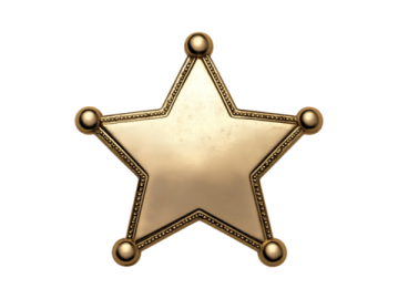 a gold star on a white background
