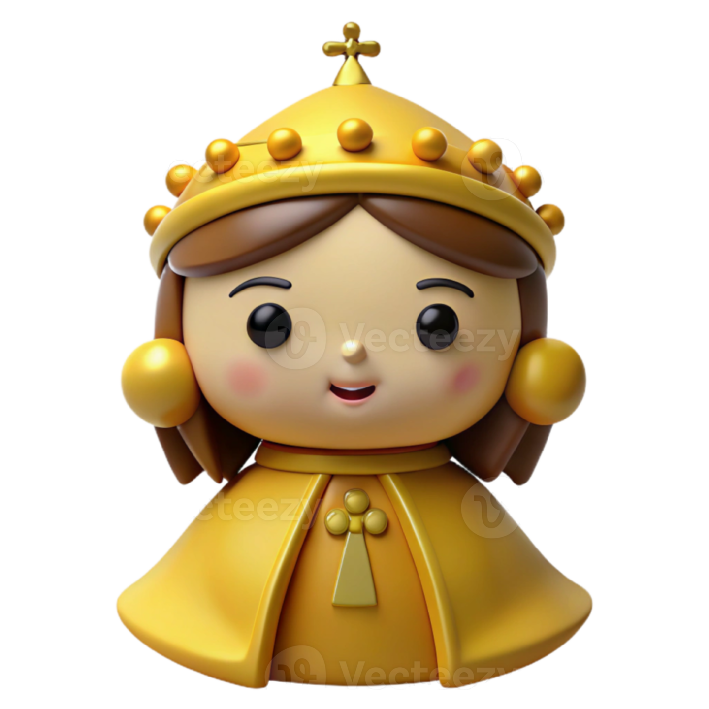 a little girl in a yellow dress and crown