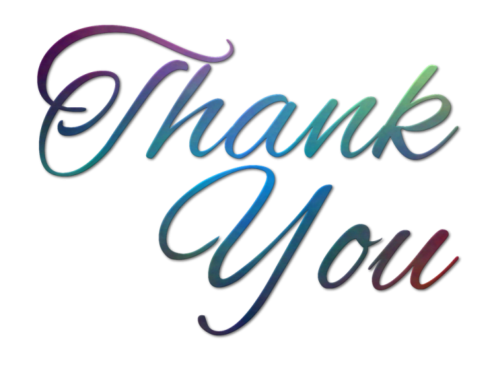 a colorful thank card with the words thank you