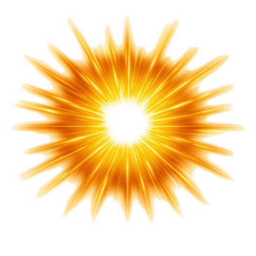 a burst of light on a white background