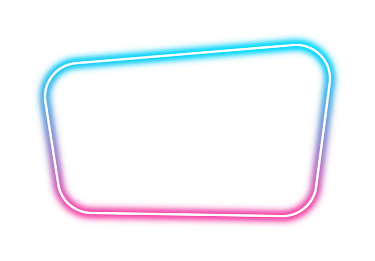 a neon frame on a white background