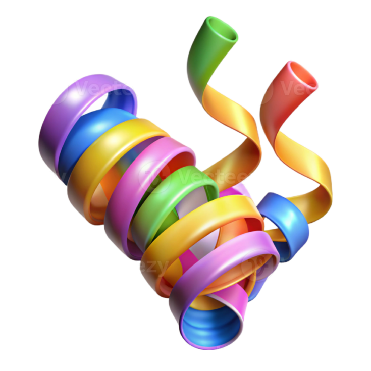 a rainbow colored ribbon on a white background