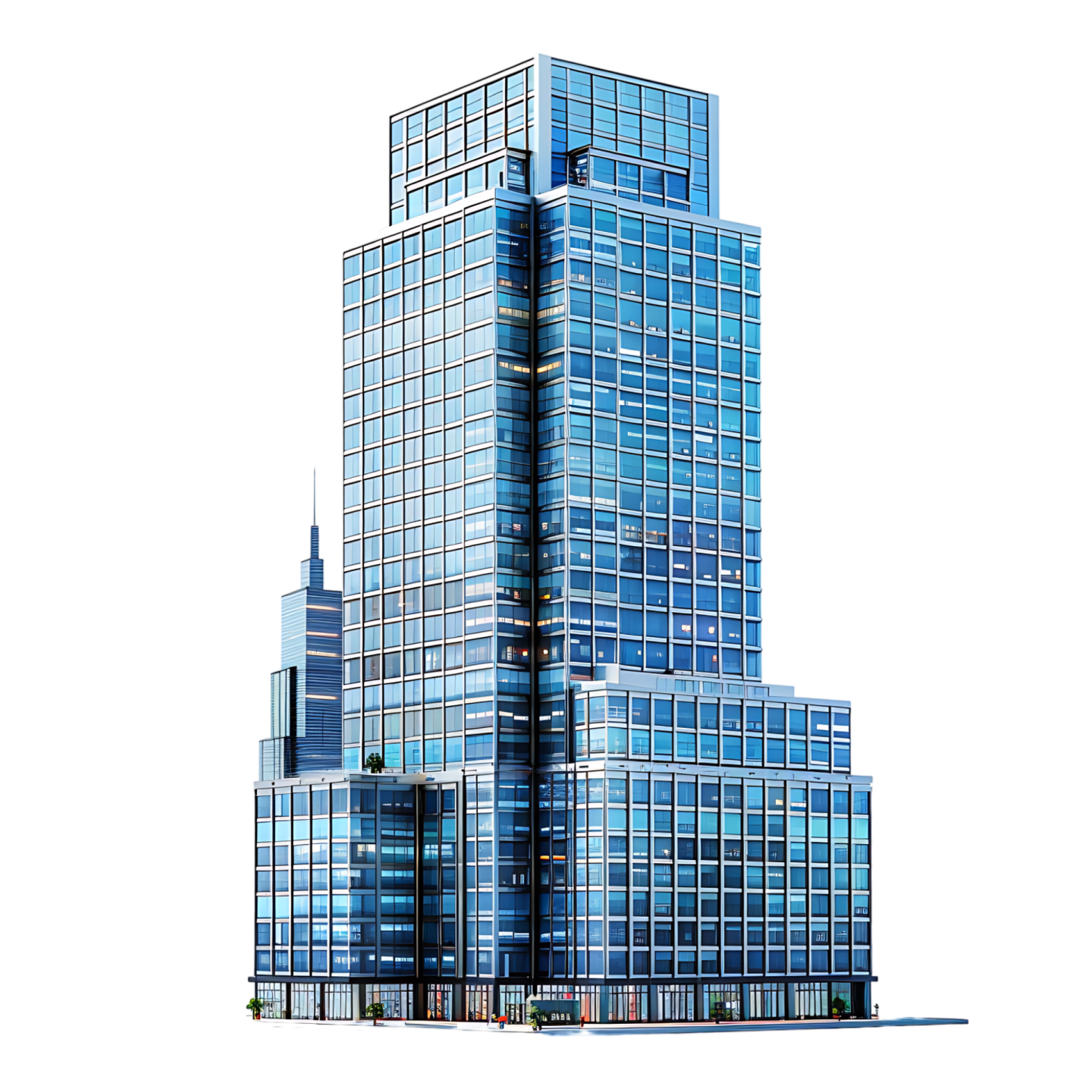 a drawing of a tall building
