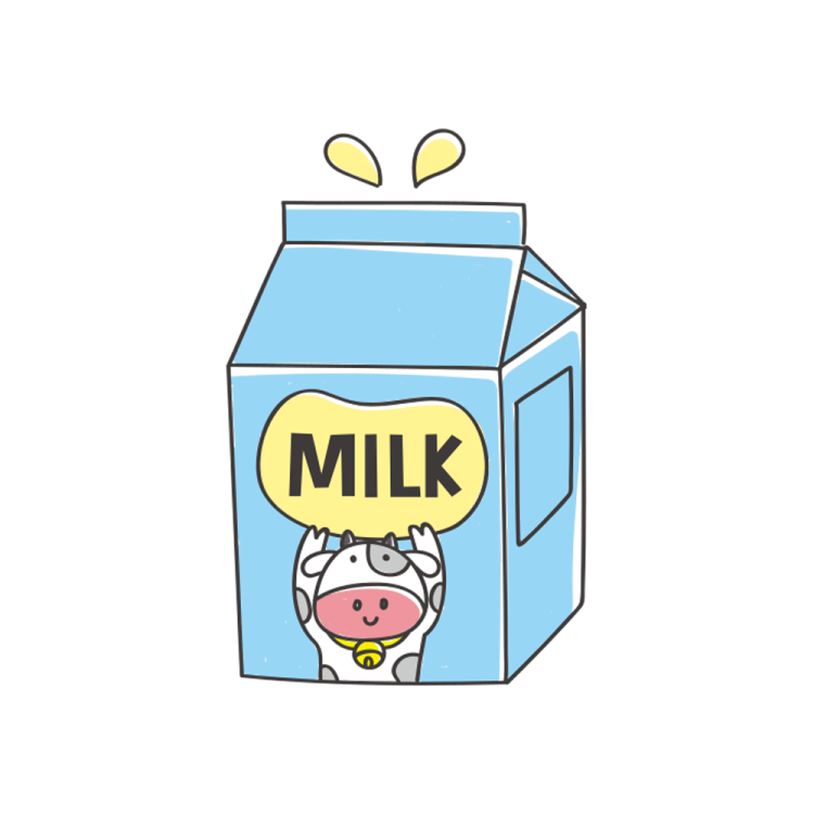 a milk carton with a cow in it