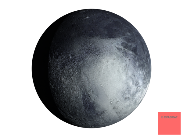 an image of the moon with a red background