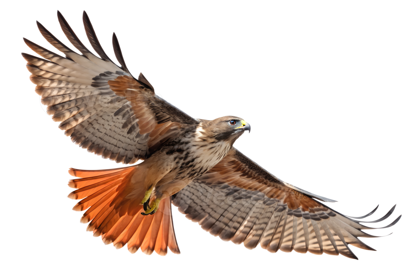 the bird is flying