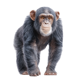 a small monkey standing on its hinds