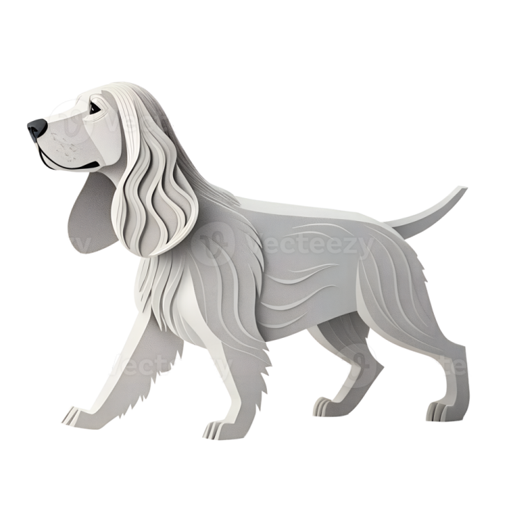 a paper cut of a dog