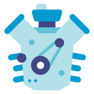 an icon of a robot head