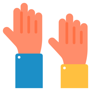 a pair of hands with two different colors