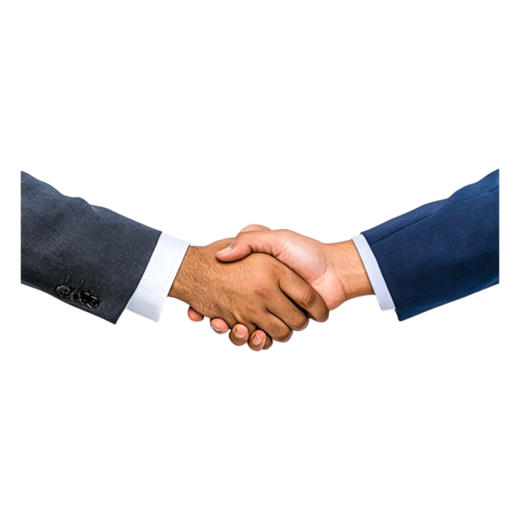 two men shaking hands