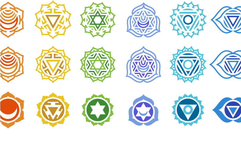 the seven chakras in different colors