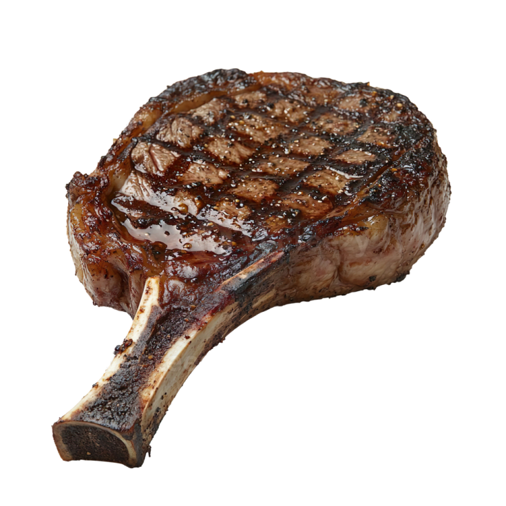 a piece of steak on a white background