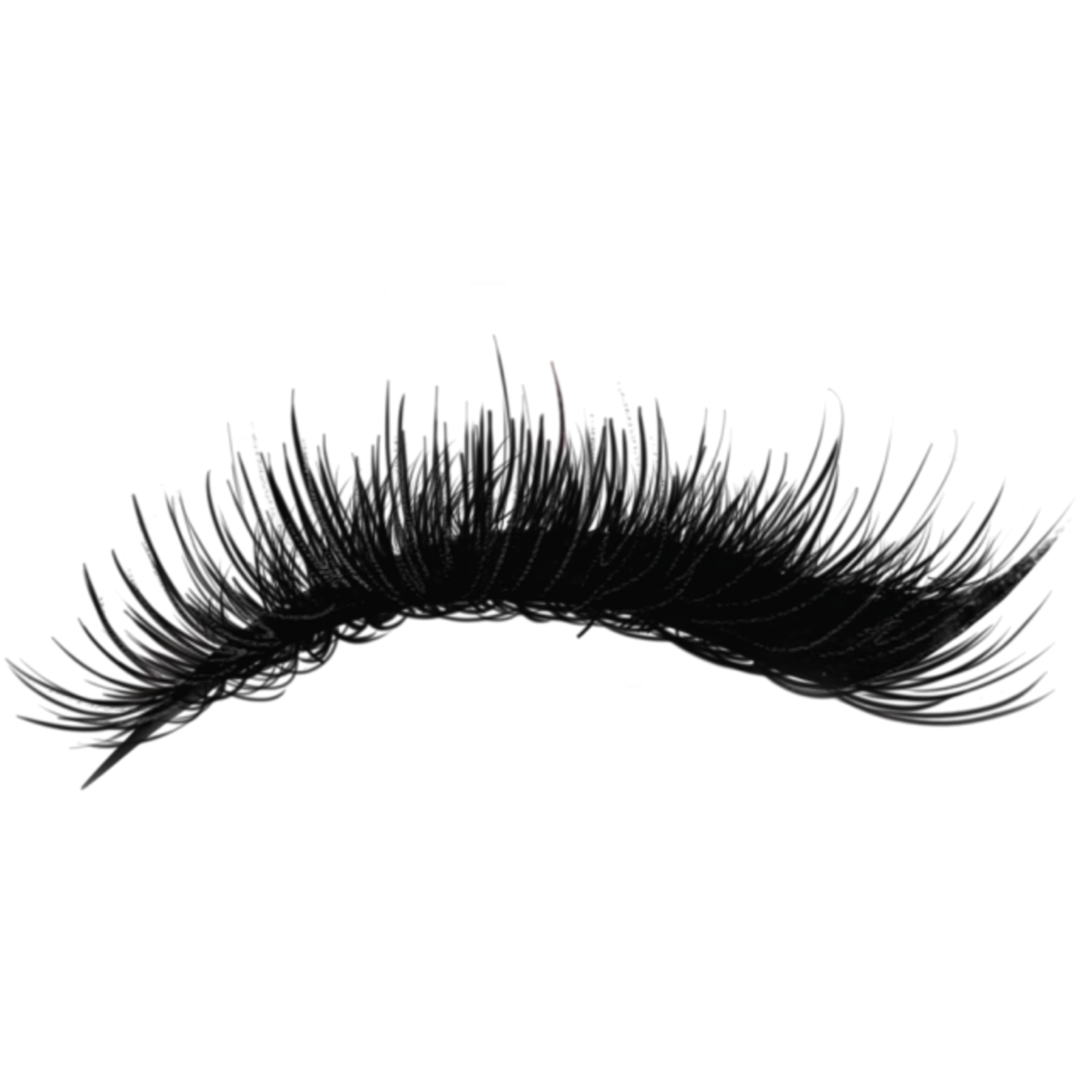 a pair of eyelashes on a white background