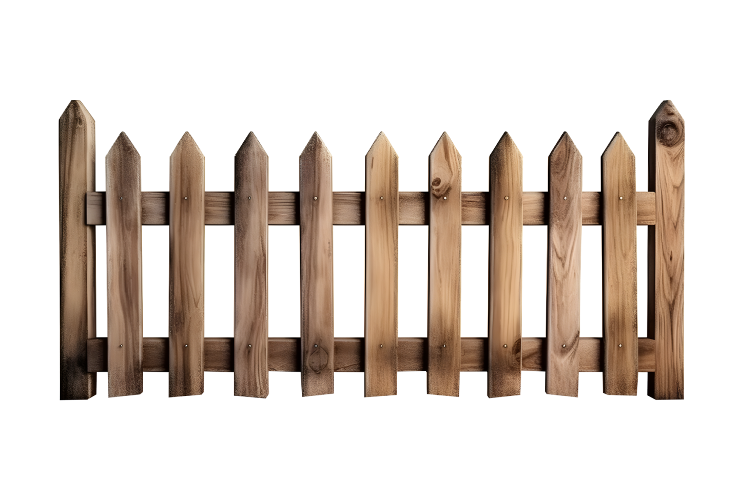 a wooden fence on a white background