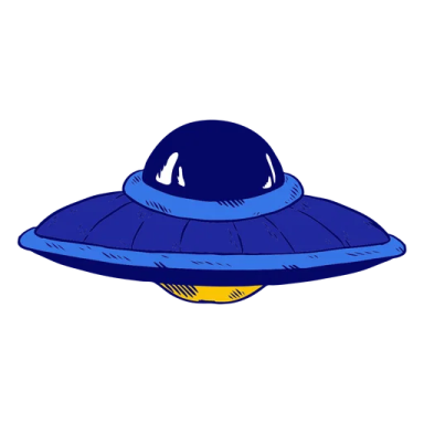 a blue alien hat