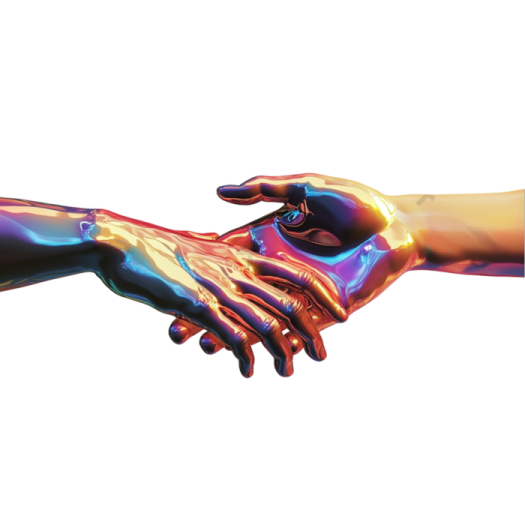 two hands holding each other hands