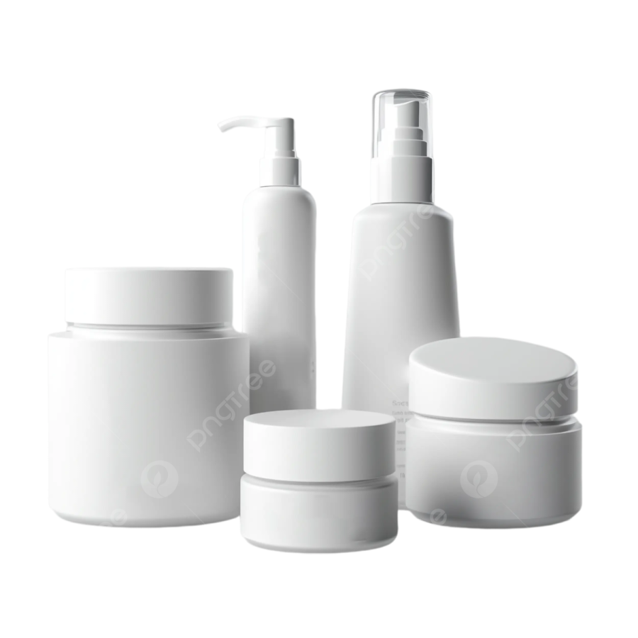 a set of three white plastic containers with lids