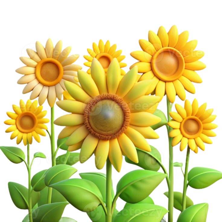 a bunch of yellow flowers on a white background
