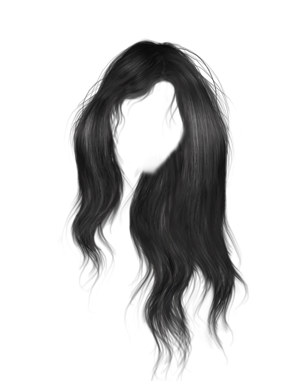 a drawing of a woman's hair