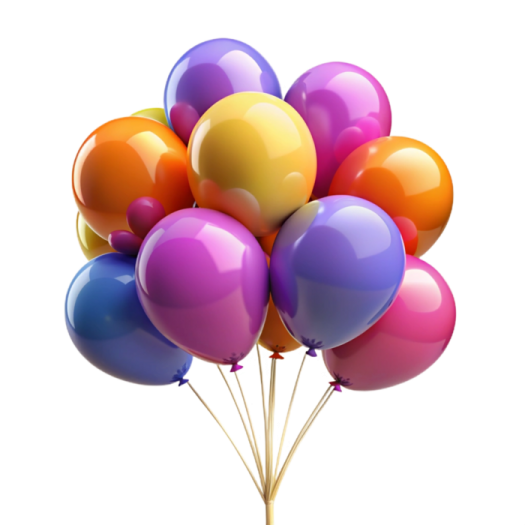 a bunch of colorful balloons