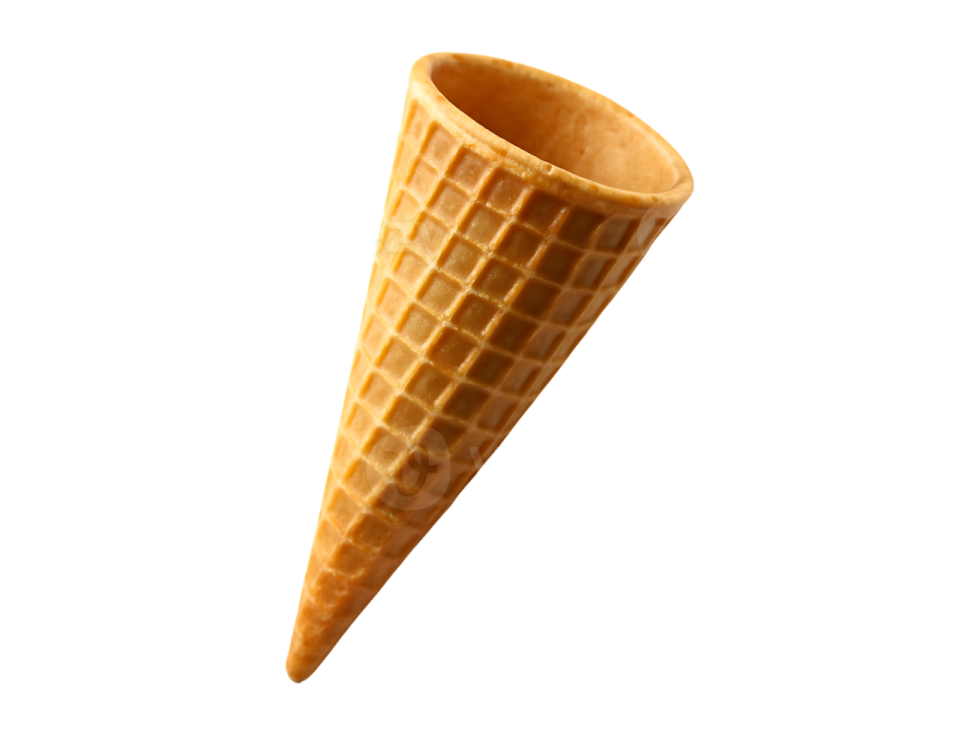 an ice cream cone on a white background